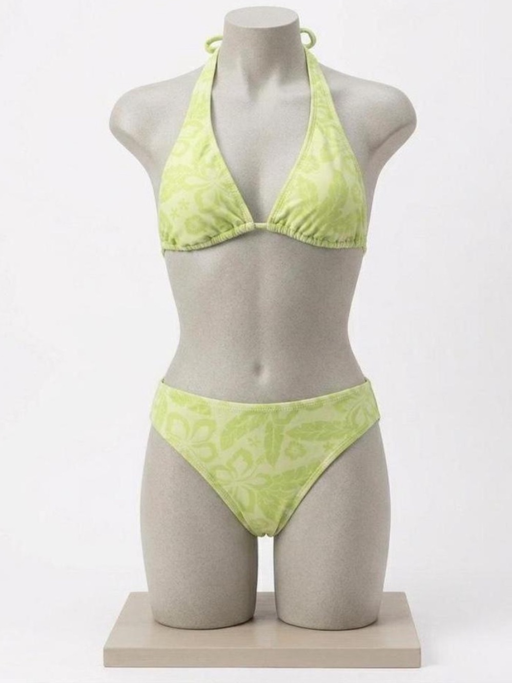 Xhilaration Lime Green Halter Bikini Set
